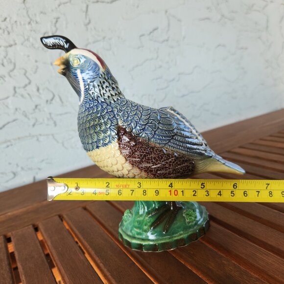 Vintage 1950s Ball Bros Ceramic Quail Bird Figurine Planter Vase 7.3" Tall - Picture 11 of 13